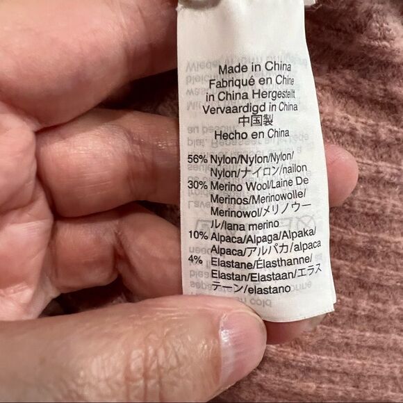 Madewell Pink Merino Wool Alpaca Blend Sweater - Picture 7 of 9